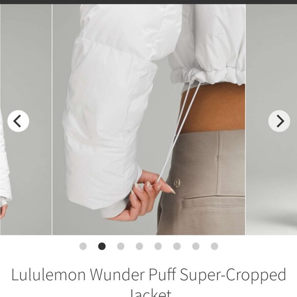 NWT Lululemon Wunder Puff Super-Cropped Jacket White *rare discontinued - Picture 5 of 7